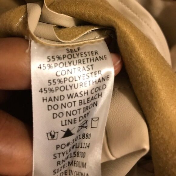 Colorblock Faux Leather Shirt Jacket Shacket 90s 70s Snap button Y2K M - Picture 14 of 16